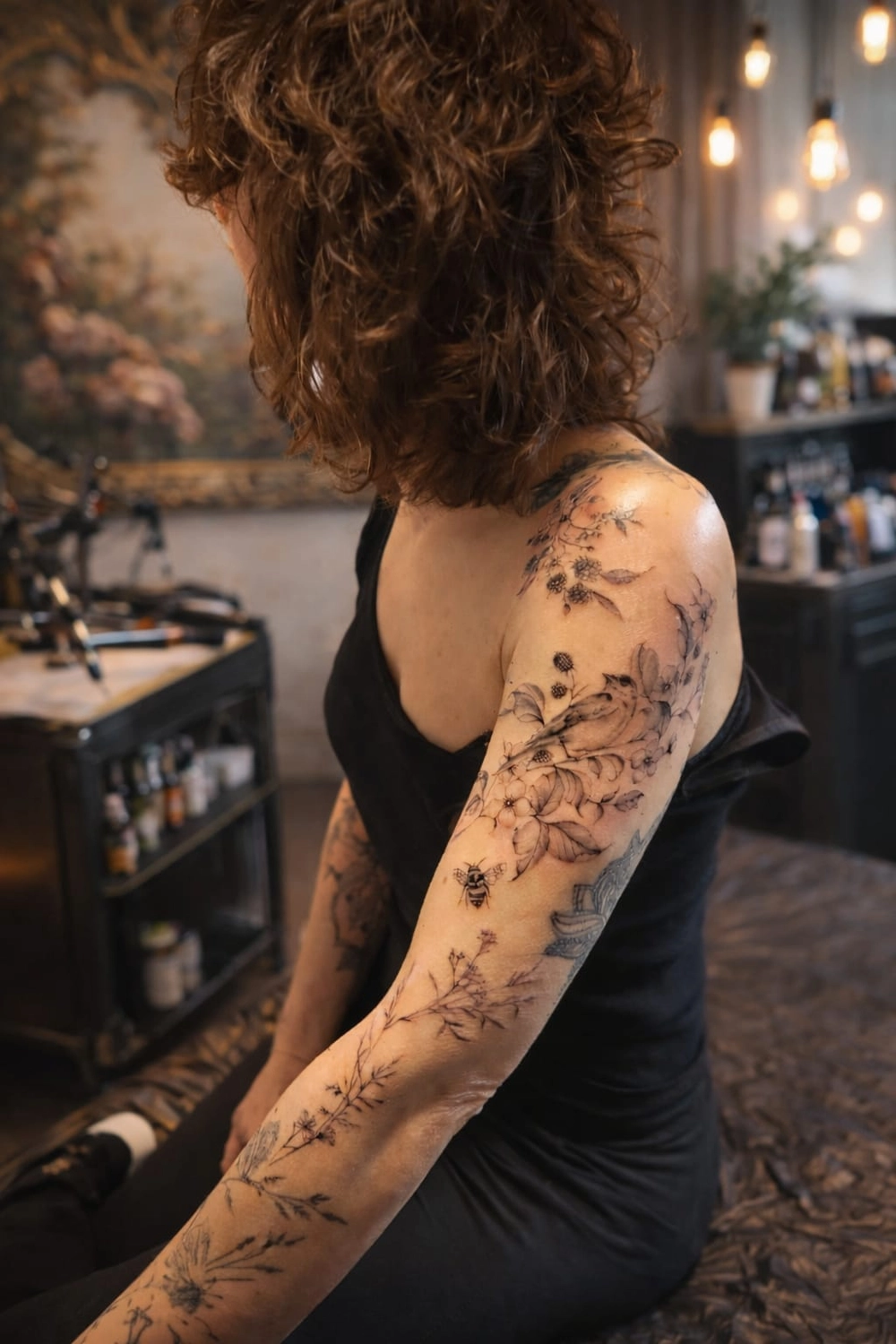 A Fleur de Peau - Professionelles Tattoo Studio - Tätowierung am Arm einer Person