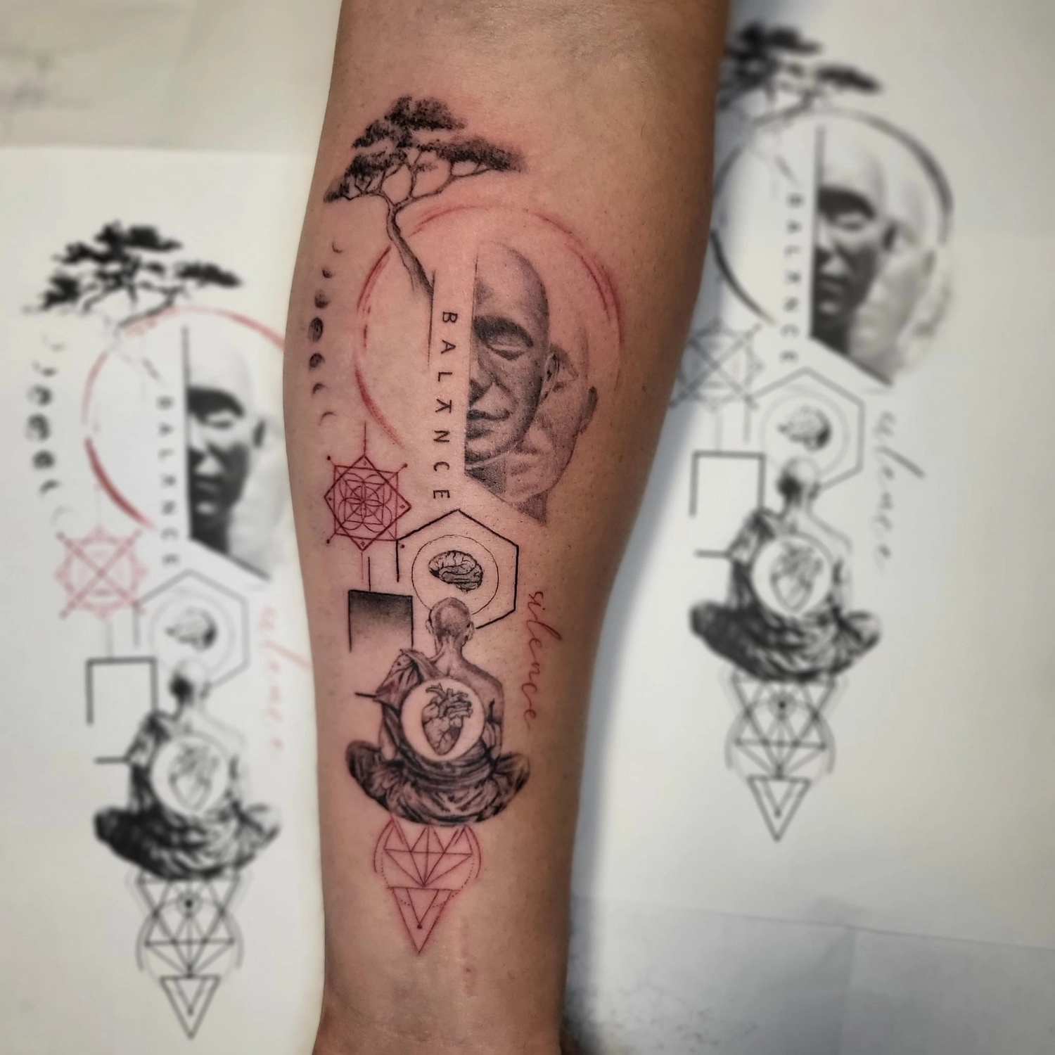A Fleur de Peau - Professionelles Tattoo Studio - Tätowierung am Arm einer Person