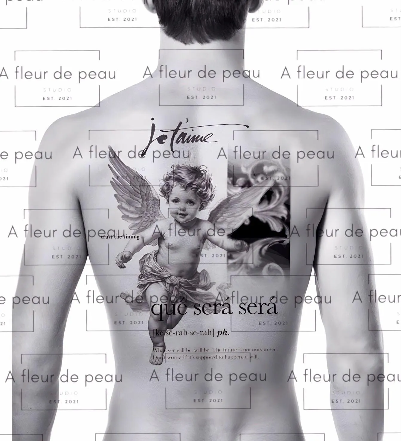 A Fleur de Peau - Professionelles Tattoo Studio - Schildkröten-Tattoo auf dem Arm einer Person