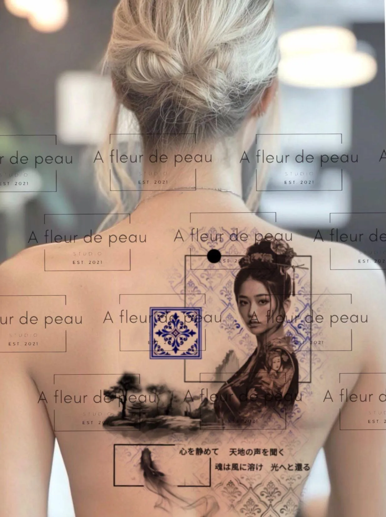 A Fleur de Peau - Professionelles Tattoo Studio - Memento Mori-Tattoo mit Blume auf dem Arm einer Person